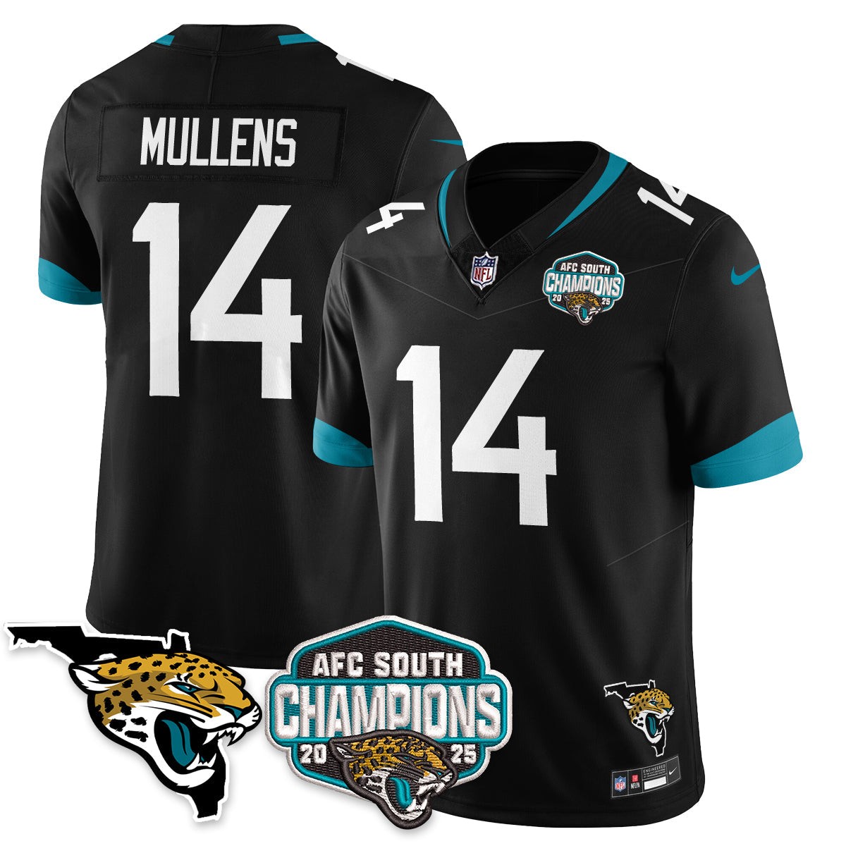 JAX AFC South Division Champions Vapor Limited Jersey - Stitched