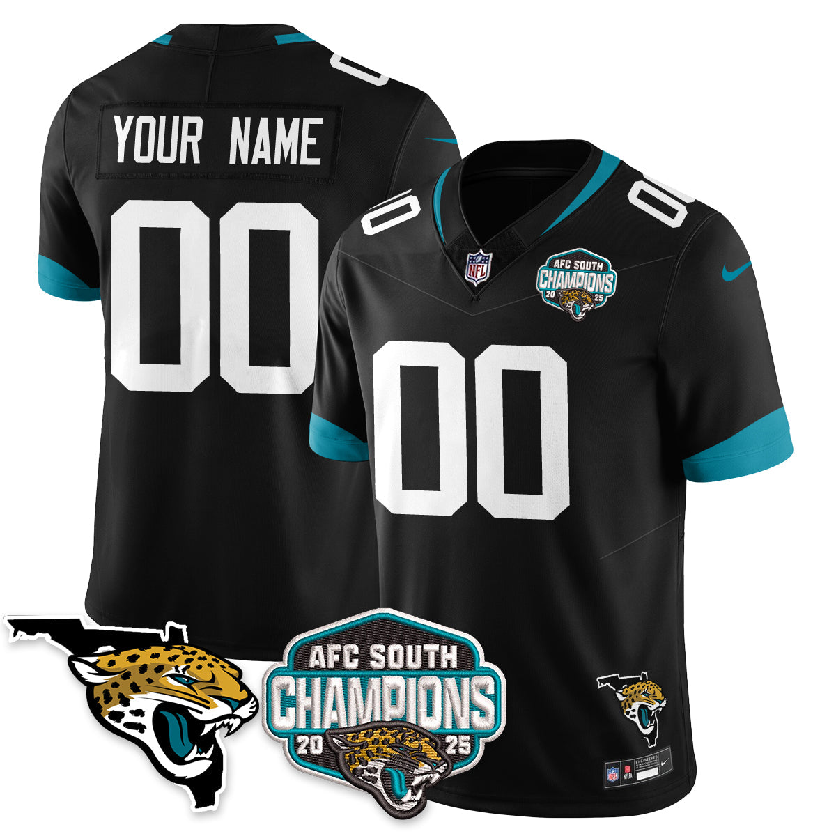 JAX AFC South Division Champions Vapor Limited Jersey - Stitched