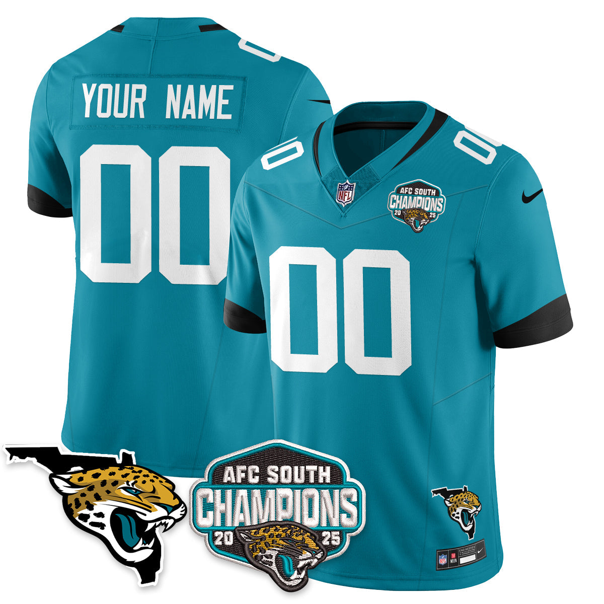 JAX AFC South Division Champions Vapor Limited Jersey - Stitched