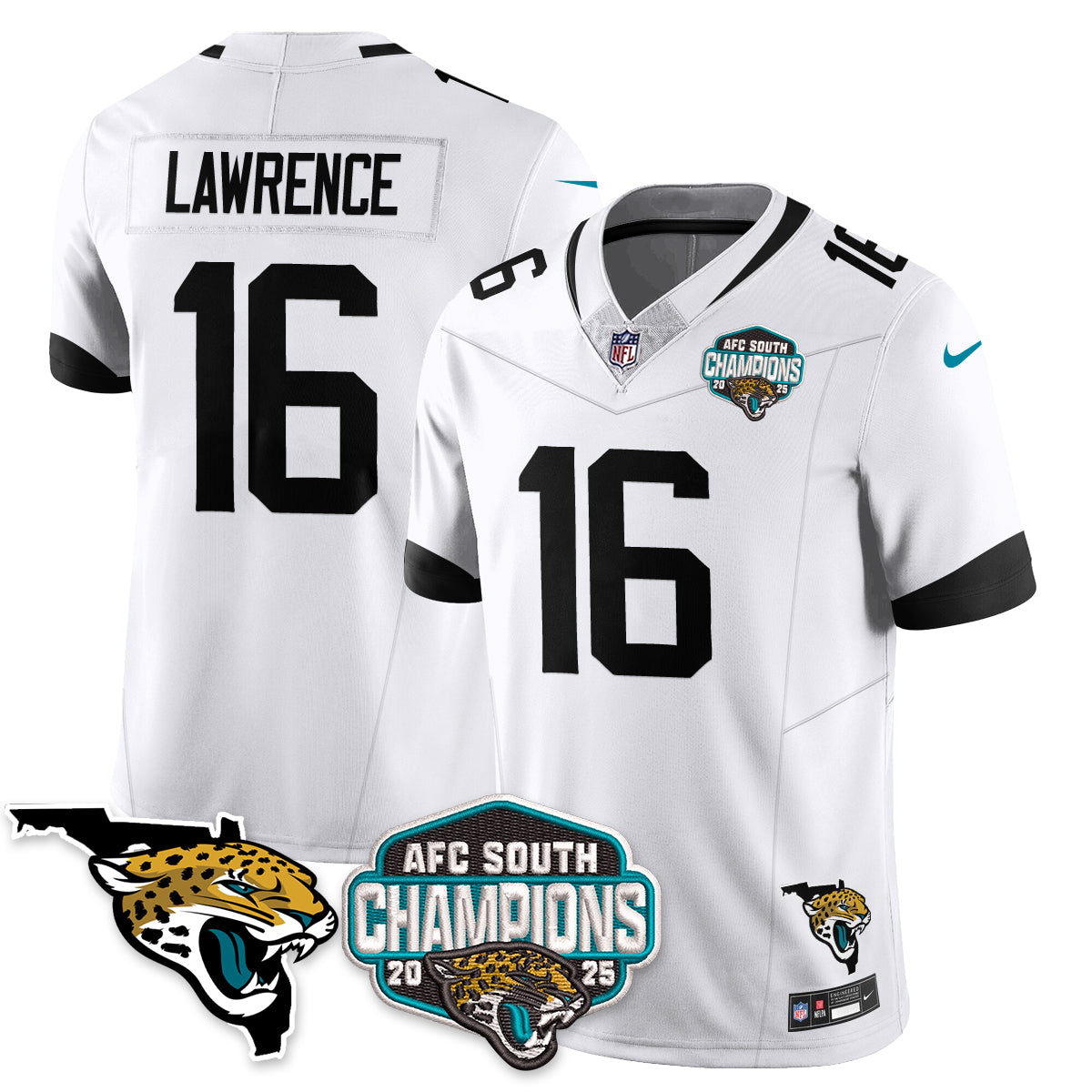 JAX AFC South Division Champions Vapor Limited Jersey - Stitched