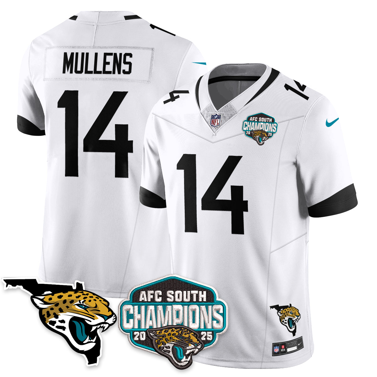 JAX AFC South Division Champions Vapor Limited Jersey - Stitched