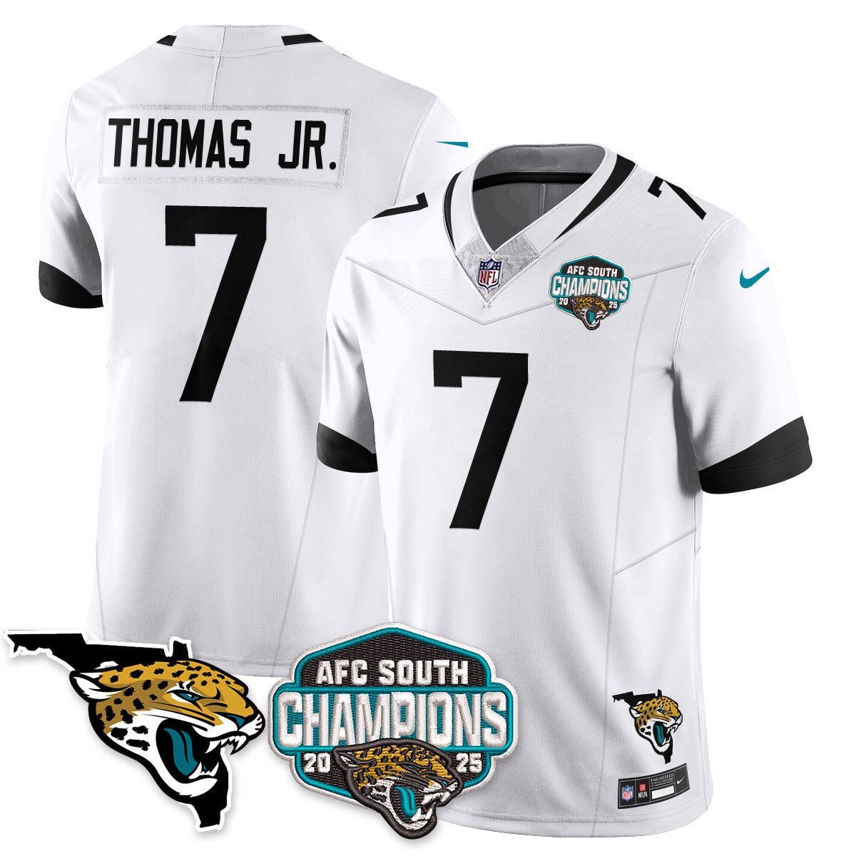 JAX AFC South Division Champions Vapor Limited Jersey - Stitched