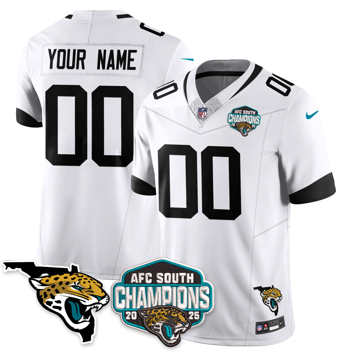 Custom JAX AFC South Division Champions Vapor Limited Jersey - All Stitched