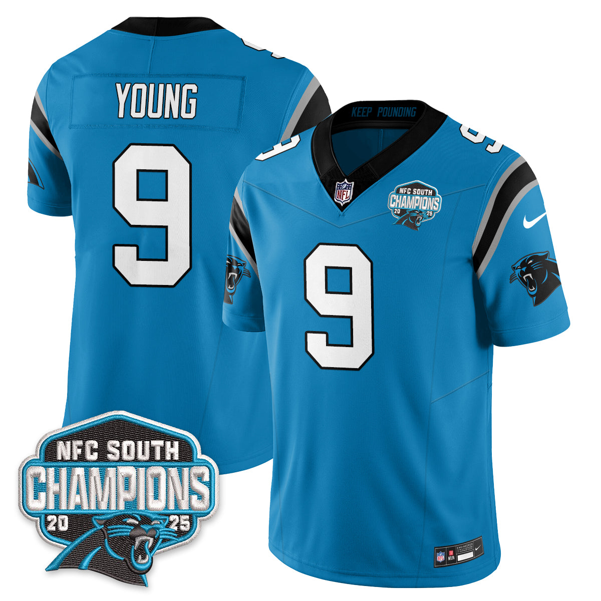 Carolina Panthers NFC South Division Champions Vapor Limited Jersey - All Stitched