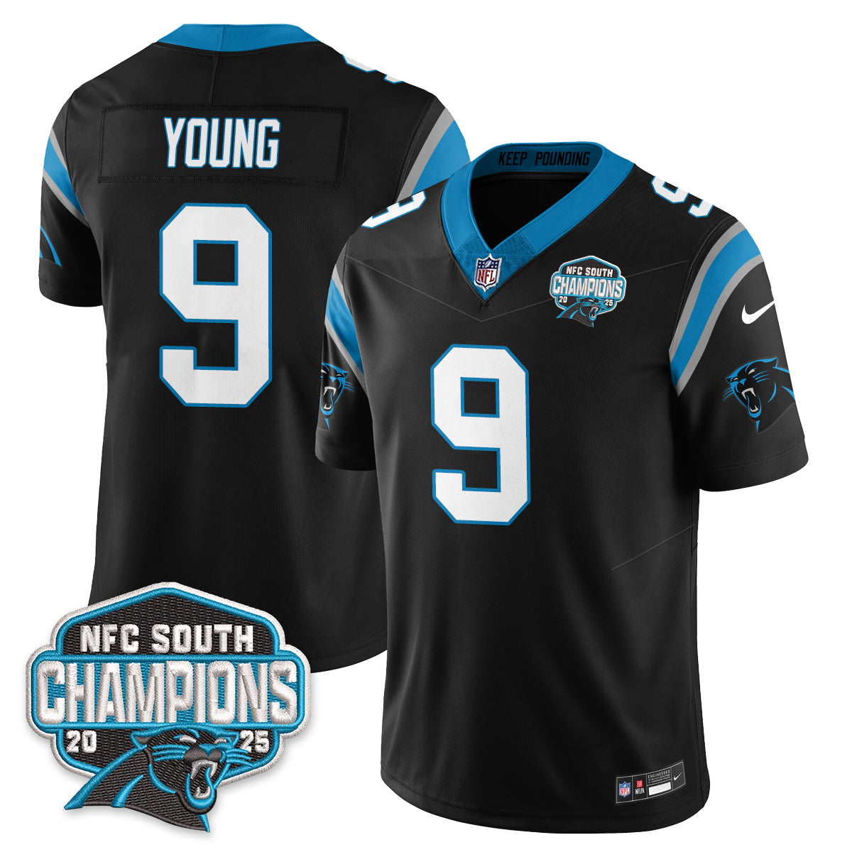Carolina Panthers NFC South Division Champions Vapor Limited Jersey - All Stitched