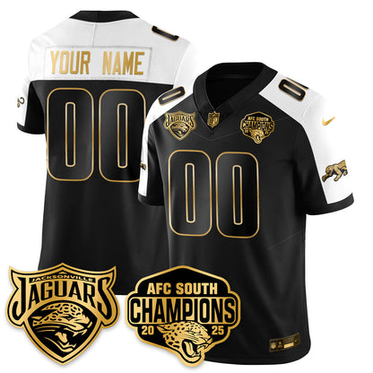 JAX AFC South Division Champions Vapor Limited Gold Jersey - All Stitched