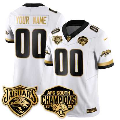 JAX AFC South Division Champions Vapor Limited Gold Jersey - All Stitched