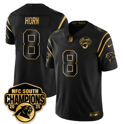 Carolina Panthers NFC South Division Champions Vapor Limited Gold Jersey - All Stitched