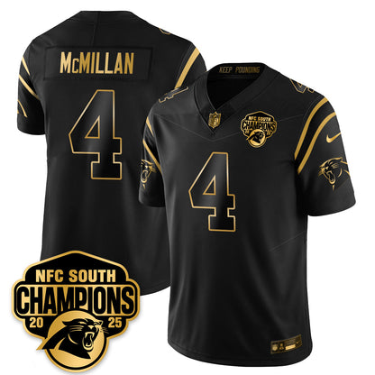 Carolina Panthers NFC South Division Champions Vapor Limited Gold Jersey - All Stitched