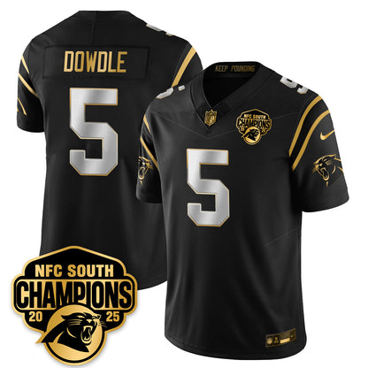 Carolina Panthers NFC South Division Champions Vapor Limited Gold Jersey - All Stitched