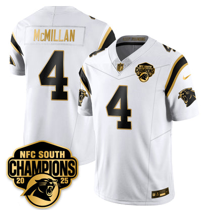 Carolina Panthers NFC South Division Champions Vapor Limited Gold Jersey - All Stitched
