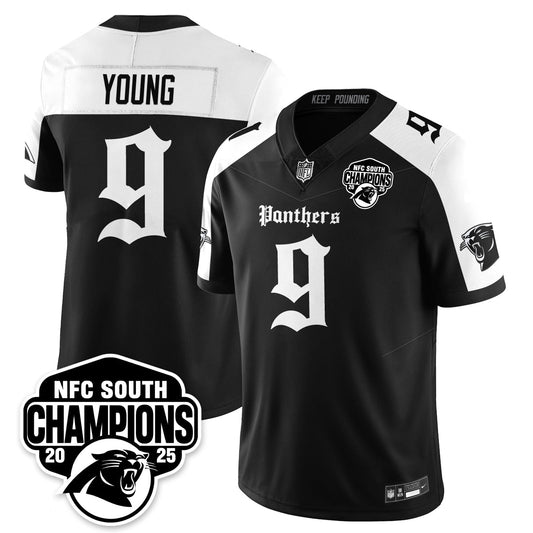 Carolina Panthers Gothic NFC South Division Champions Vapor Limited Gothic Jersey - All Stitched