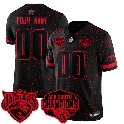 Custom JAX Stranger Things AFC South Division Champions Vapor Limited Throwback Jersey - All Stitched