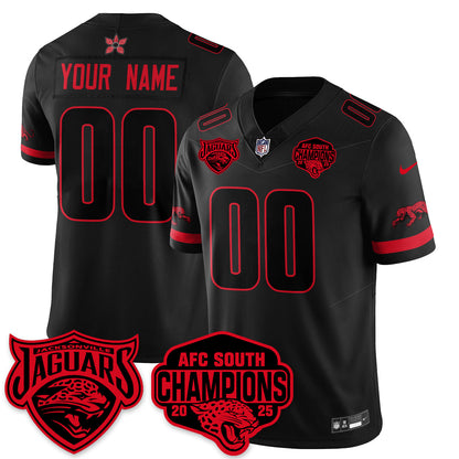Custom JAX Stranger Things AFC South Division Champions Vapor Limited Throwback Jersey - All Stitched