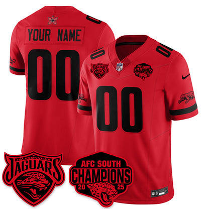 Custom JAX Stranger Things AFC South Division Champions Vapor Limited Throwback Jersey - All Stitched