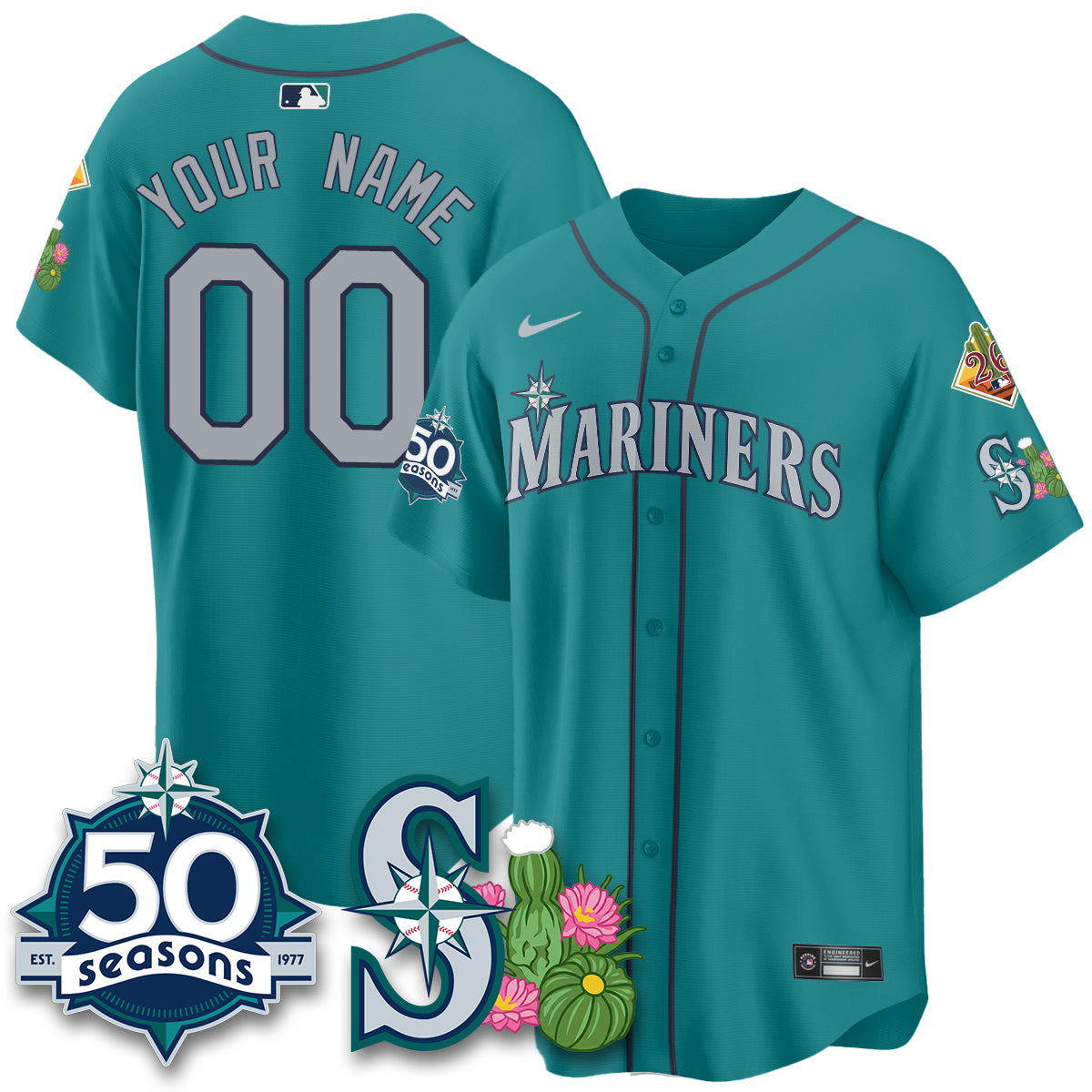 Custom SEA 2026 Spring Training Vapor Limited Jersey - 50th Anniversary - All Stitched
