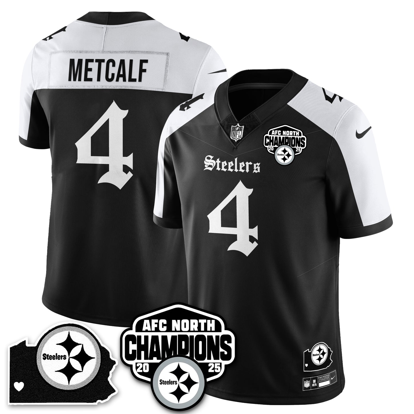 PIT Gothic AFC North Division Champions Vapor Limited Jersey - All Stitched