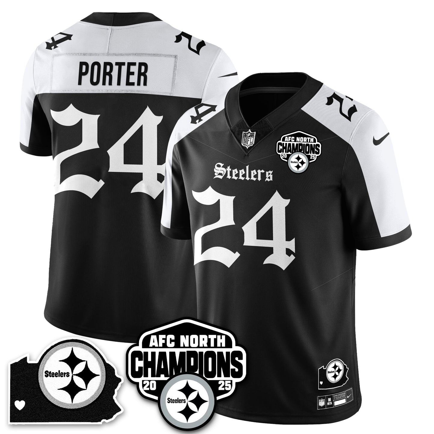 PIT Gothic AFC North Division Champions Vapor Limited Jersey - All Stitched