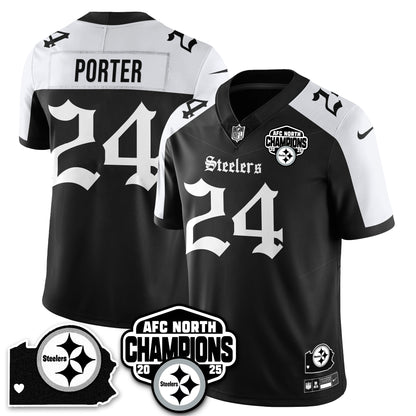 PIT Gothic AFC North Division Champions Vapor Limited Jersey - All Stitched