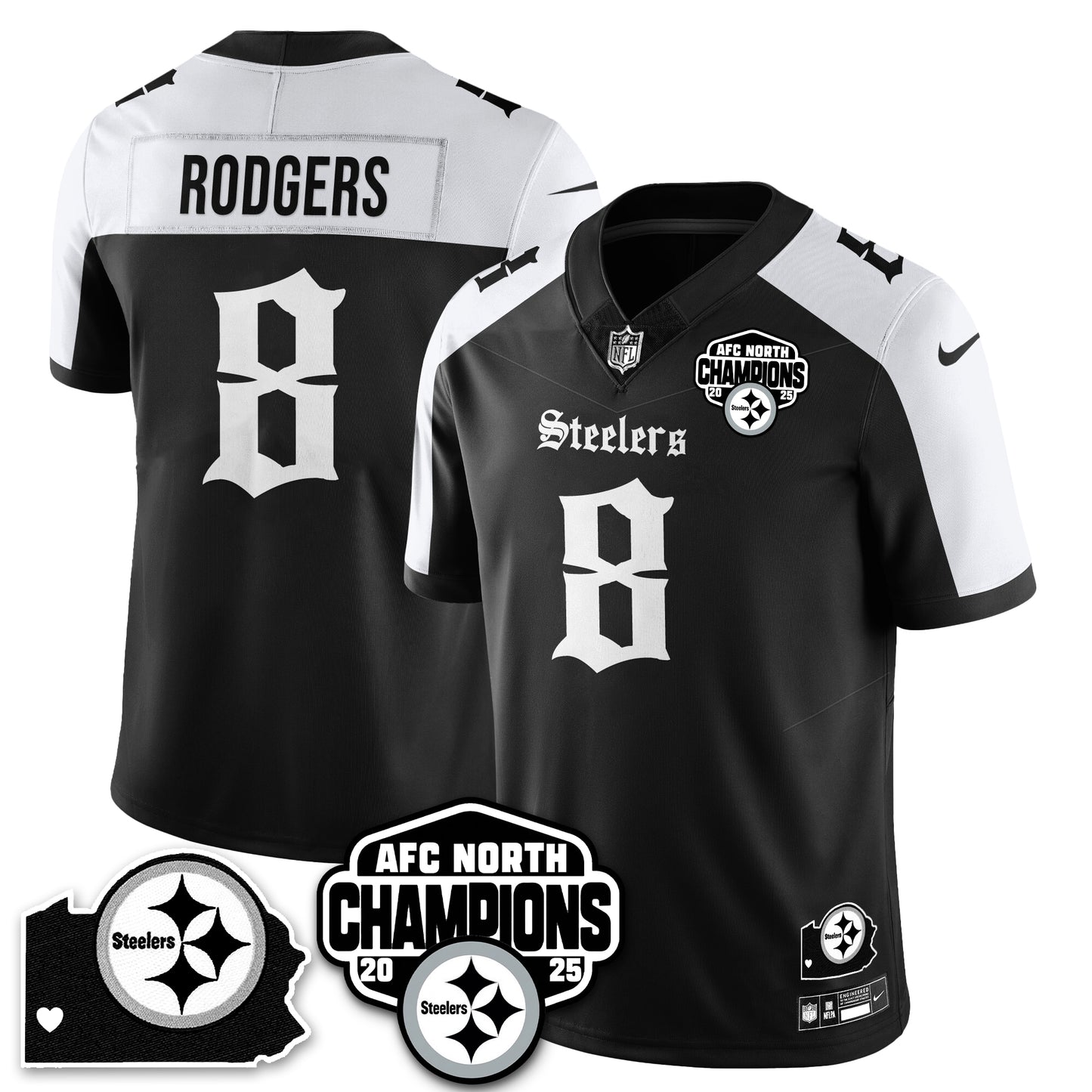 PIT Gothic AFC North Division Champions Vapor Limited Jersey - All Stitched