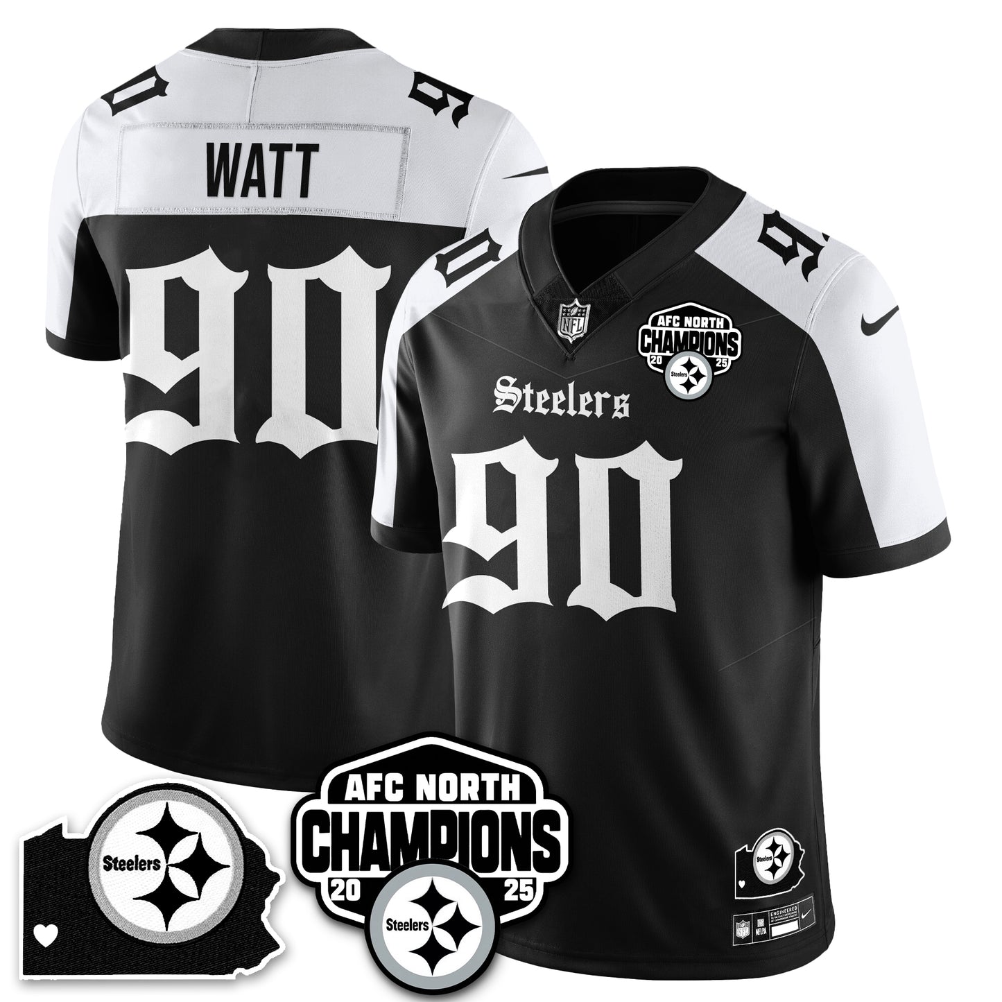 PIT Gothic AFC North Division Champions Vapor Limited Jersey - All Stitched