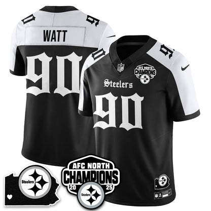 PIT Gothic AFC North Division Champions Vapor Limited Jersey - All Stitched