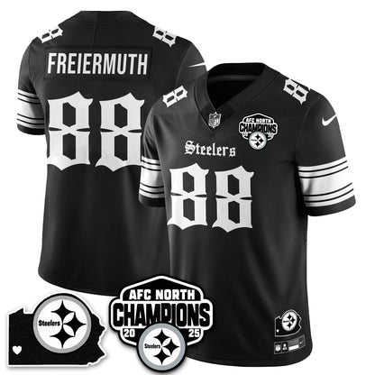 PIT Gothic AFC North Division Champions Vapor Limited Jersey - All Stitched