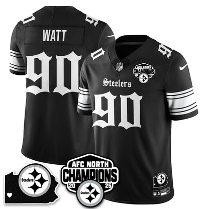 PIT Gothic AFC North Division Champions Vapor Limited Jersey - All Stitched