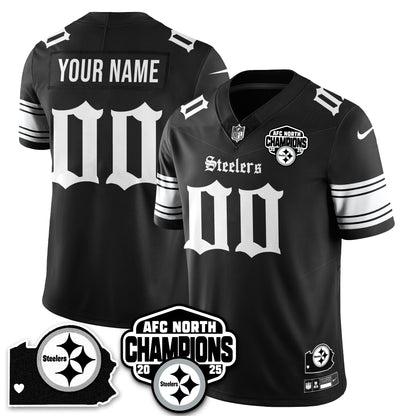 PIT Gothic AFC North Division Champions Vapor Limited Jersey - All Stitched