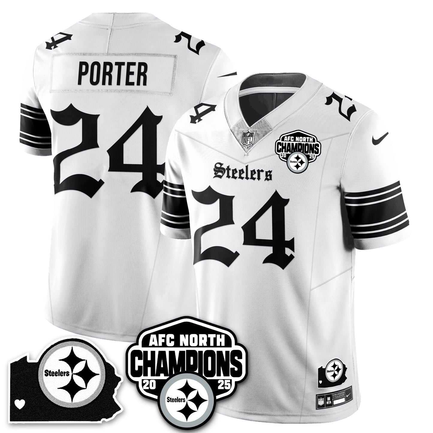 PIT Gothic AFC North Division Champions Vapor Limited Jersey - All Stitched
