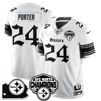 PIT Gothic AFC North Division Champions Vapor Limited Jersey - All Stitched