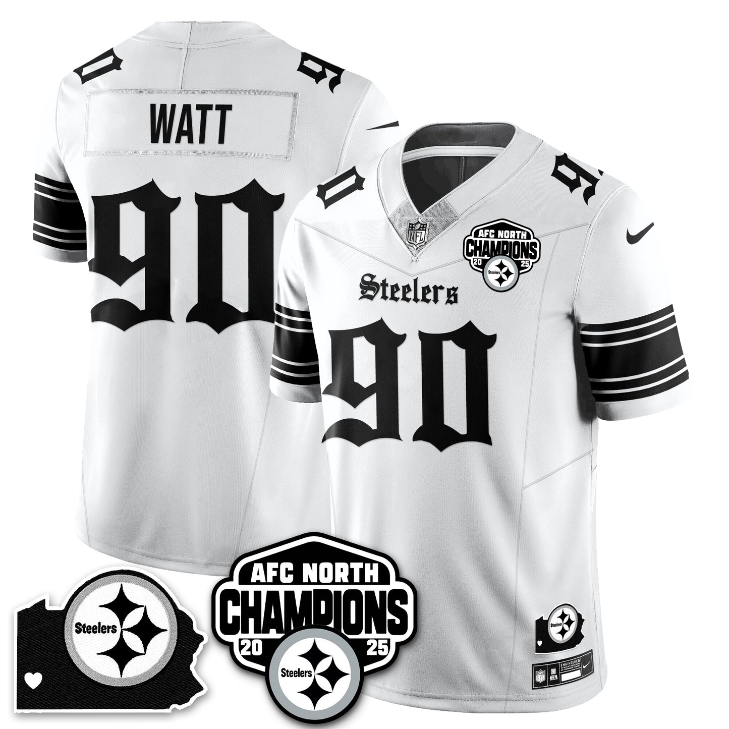 PIT Gothic AFC North Division Champions Vapor Limited Jersey - All Stitched