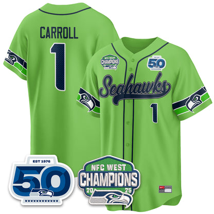 Seattle Seahawks NFC West Division Champions Vapor Limited Baseball Jersey - All Stitched