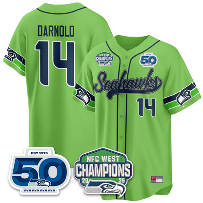 Seattle Seahawks NFC West Division Champions Vapor Limited Baseball Jersey - All Stitched