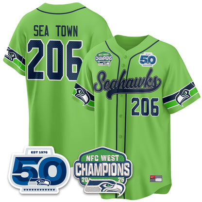 Seattle Seahawks NFC West Division Champions Vapor Limited Baseball Jersey - All Stitched