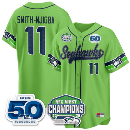 Seattle Seahawks NFC West Division Champions Vapor Limited Baseball Jersey - All Stitched