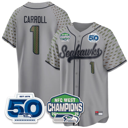 Seattle Seahawks NFC West Division Champions Vapor Limited Baseball Jersey - All Stitched