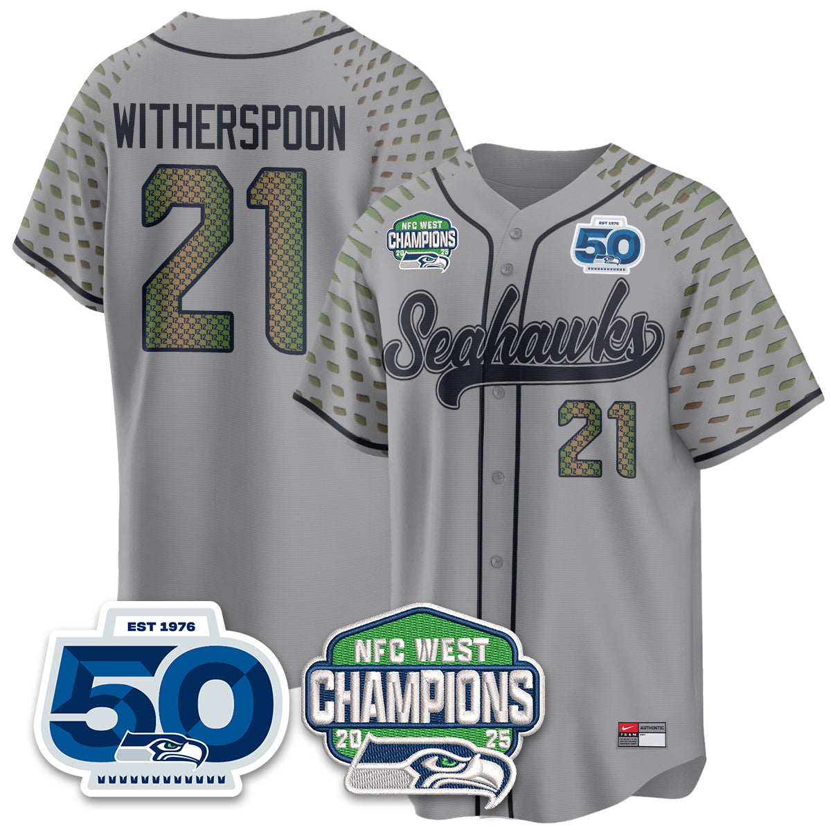 Seattle Seahawks NFC West Division Champions Vapor Limited Baseball Jersey - All Stitched