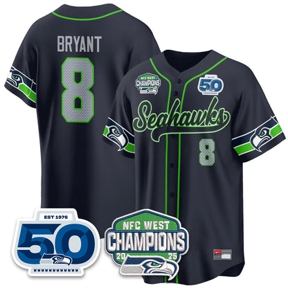 Seattle Seahawks NFC West Division Champions Vapor Limited Baseball Jersey - All Stitched