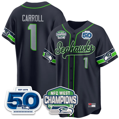 Seattle Seahawks NFC West Division Champions Vapor Limited Baseball Jersey - All Stitched