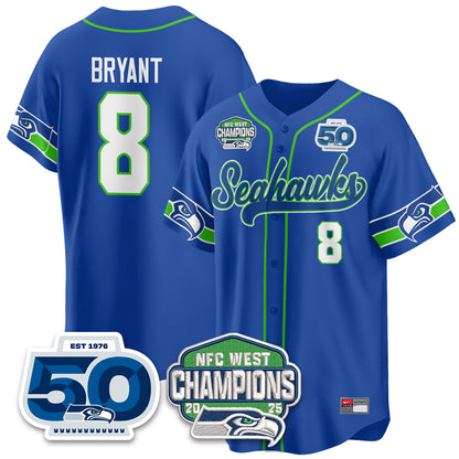 Seattle Seahawks NFC West Division Champions Vapor Limited Baseball Jersey - All Stitched