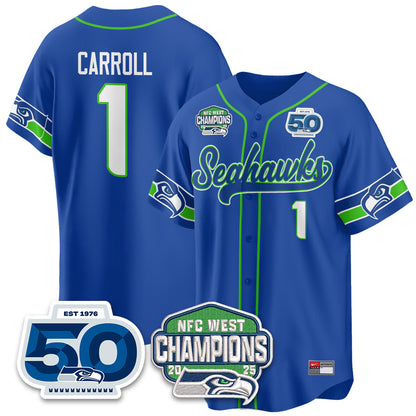 Seattle Seahawks NFC West Division Champions Vapor Limited Baseball Jersey - All Stitched