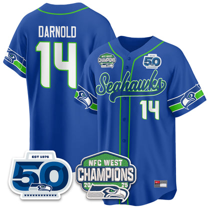 Seattle Seahawks NFC West Division Champions Vapor Limited Baseball Jersey - All Stitched