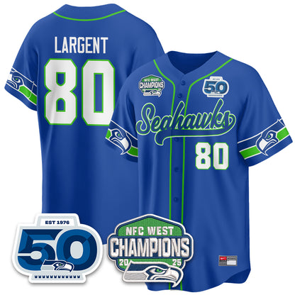 Seattle Seahawks NFC West Division Champions Vapor Limited Baseball Jersey - All Stitched