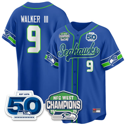 Seattle Seahawks NFC West Division Champions Vapor Limited Baseball Jersey - All Stitched
