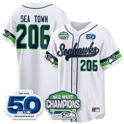 Seattle Seahawks NFC West Division Champions Vapor Limited Baseball Jersey - All Stitched