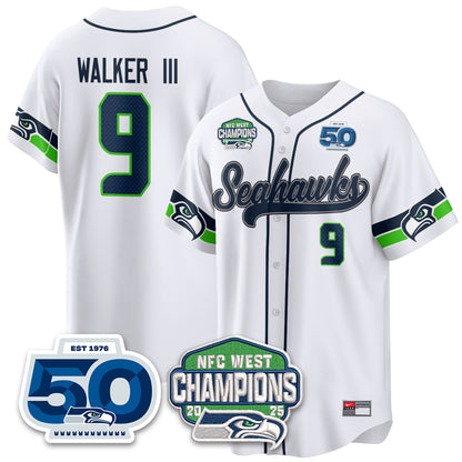 Seattle Seahawks NFC West Division Champions Vapor Limited Baseball Jersey - All Stitched