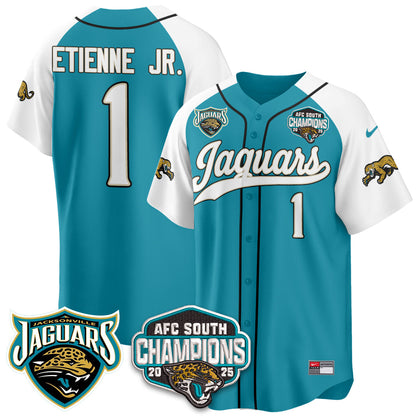 JAX AFC South Division Champions Vapor Limited Throwback Baseball Jersey - All Stitched