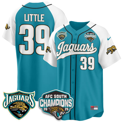 JAX AFC South Division Champions Vapor Limited Throwback Baseball Jersey - All Stitched