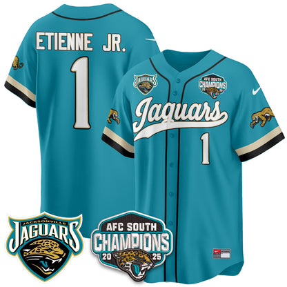 JAX AFC South Division Champions Vapor Limited Throwback Baseball Jersey - All Stitched